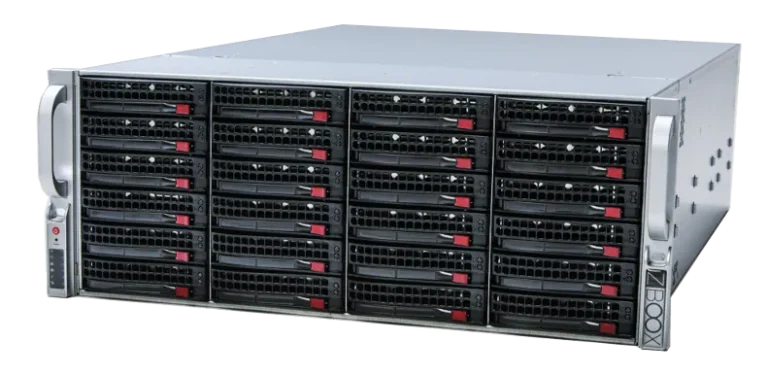 New and refurbished disk storage array.